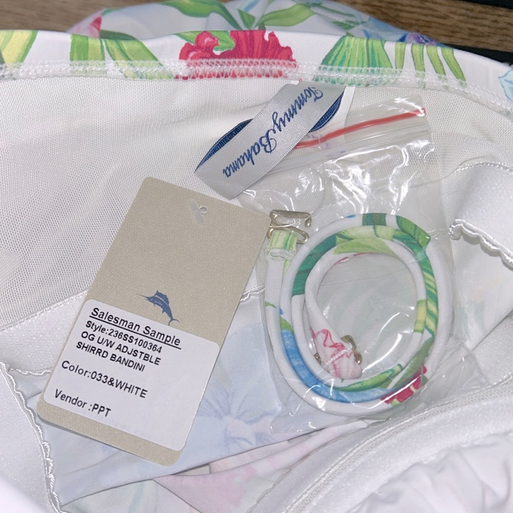 Tommy Bahama Orchid Garden underwire shirred Bandini - Small - New! - Picture 7 of 7